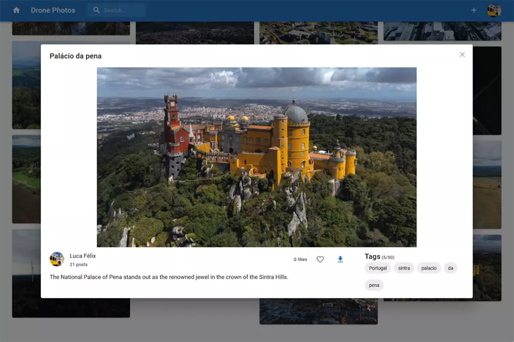 Detail Page of one of the photos Detail Page of one of the photos